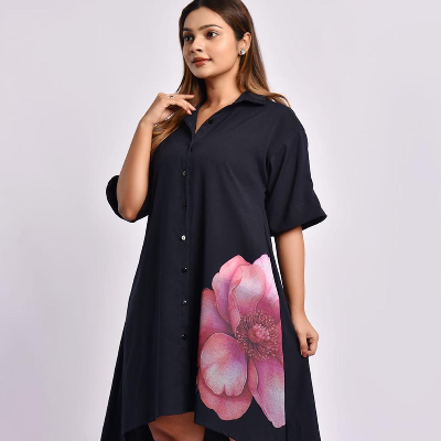 Black  flower Dress