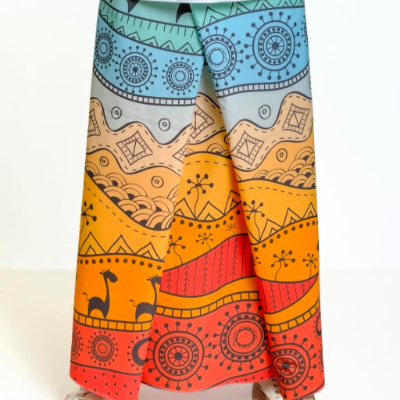 Multicolour wave sarong